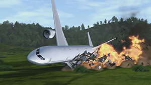 飛機墜毀爆炸動畫事故模擬動畫